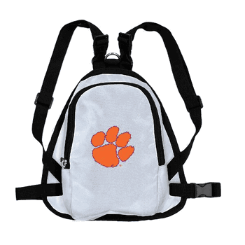 Clemson Tigers Pet Mini Backpack WHTE M