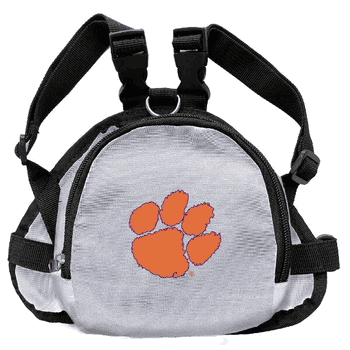 Clemson Tigers Pet Mini Backpack WHTE S