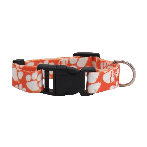 Collegiate Hundehalsband Clemson Tigers, Größe M – Verstellbar, Robuster Schnappverschluss, Offizielle Teamfarben
