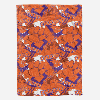 Clemson Tigers Plush Throw 50x70