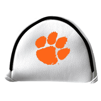 Clemson Tigers Putter Cover - Mallet (White)