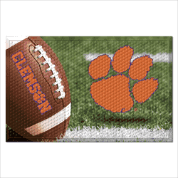 Clemson Tigers Rubber Scraper Door Mat