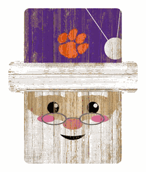 Clemson Tigers Santa Ornament