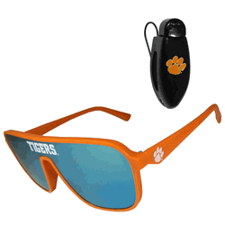Clemson Tigers Shield Sunglasses with Visor Clip