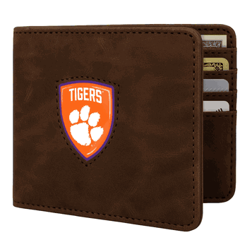 Clemson Tigers Shield Wallet - Brown