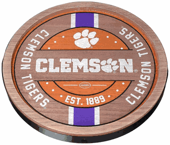 Clemson Tigers Sign Wood Barrel Design