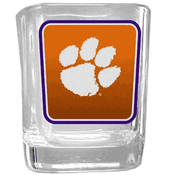Clemson Tigers Square Glass Shot