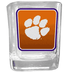 Clemson Tigers Square Glass Shot