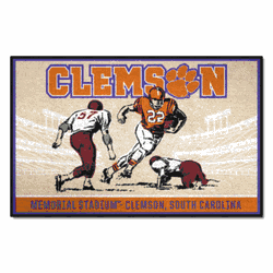 Clemson Tigers Starter Mat Accent Rug - 19in. x 30in. Ticket Stub Starter Mat