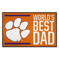 Clemson Tigers Starter Mat Accent Rug - 19in. x 30in. World's Best Dad Starter Mat