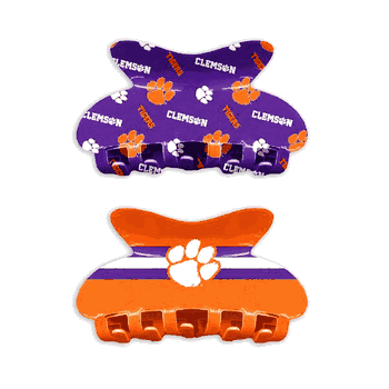 Clemson Tigers Team Hair Claw Set