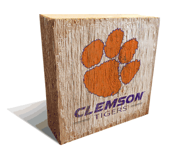 Clemson Tigers Team Logo Block 6X6