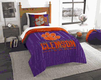 NCAA Clemson Tigers Modern Take Twin Comforter Set