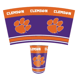 Clemson Tigers Wastebasket 3.3 Gallon Tin