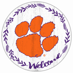 Clemson Tigers Welcome 12in Circle