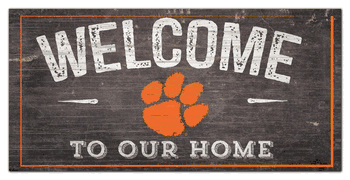 Clemson Tigers Welcome Distressed 6 x 12