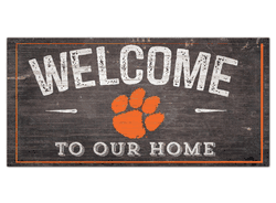 Clemson Tigers Welcome Distressed 6 x 12