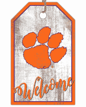 Clemson Tigers Welcome Team Tag 11x19 Sign