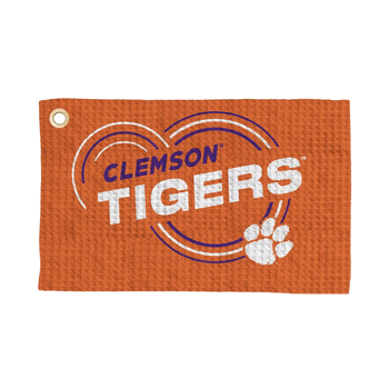 Clemson University Tigers NCAA Droplets Waffle Fan Towel 16x25 inches
