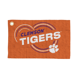 Clemson University Tigers NCAA Droplets Waffle Fan Towel 16x25 inches