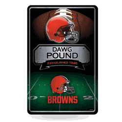 Cleveland Browns  11" x 17" Metal Home Dcor Sign