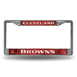 Cleveland Browns  12" x 6" Chrome Frame With Decal Inserts