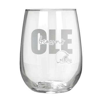 Cleveland Browns 17oz Stemmless Wine Glass