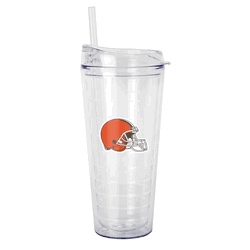 Cleveland Browns 22oz Flipside Dbl Wall Clear Tumbler
