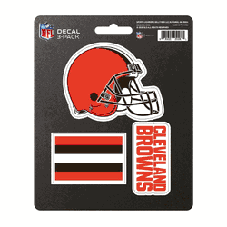 Cleveland Browns 3 Piece Decal Sticker Set