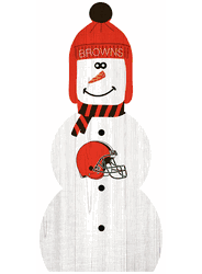 Cleveland Browns 31" Snowman Leaner