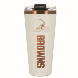 Cleveland Browns 32oz Crme and Copper Big Slim Tumbler with Straw