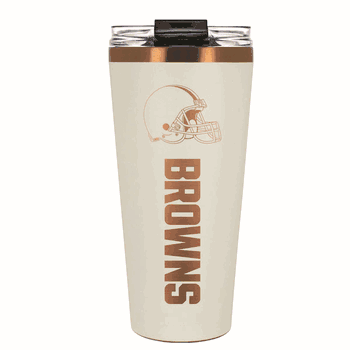 Cleveland Browns 32oz Crme and Copper Big Slim Tumbler with Straw