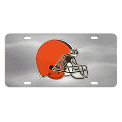 Cleveland Browns 3D Stainless Steel License Plate