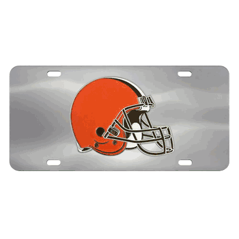 Cleveland Browns 3D Stainless Steel License Plate