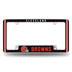 Cleveland Browns Alternate Design All Over Chrome Frame