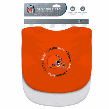 Cleveland Browns Baby Bibs 2-Pack