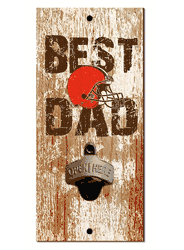 Cleveland Browns Best Dad Bottle Opener  Wood Sign