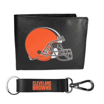 Cleveland Browns Bi-fold Wallet & Strap Key Chain