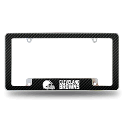 Cleveland Browns Black 12" x 6" Chrome All Over Automotive License Plate Frame