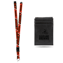 Cleveland Browns Black Front Pocket Wallet Set