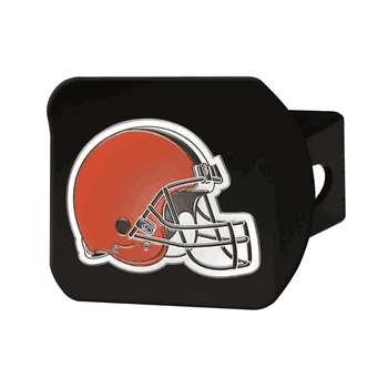 Cleveland Browns Black Metal Hitch Cover - 3D Color Emblem