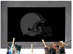 Cleveland Browns Blank Chalkboard with frame & clothespins 11x19 Sign