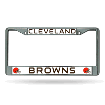 Cleveland Browns Standard Chrome Frame with Plastic Inserts 12
