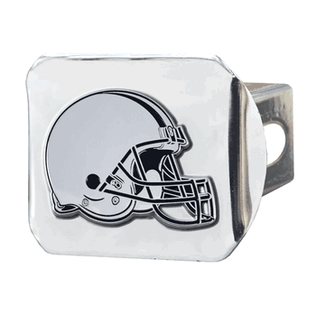 Cleveland Browns Chrome Metal Hitch Cover with Chrome Metal 3D Emblem