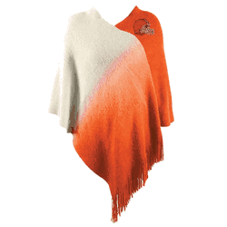 Cleveland Browns Dip Dye Poncho Orange