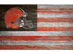 Cleveland Browns Distressed Flag 11x19