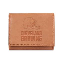 Cleveland Browns  Embossed Genuine Leather Tri-Fold