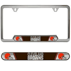 Cleveland Browns Embossed License Plate Frame, 6.25in x 12.25in