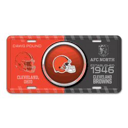 Cleveland Browns Embossed Metal License Plate