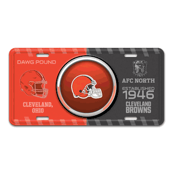 Cleveland Browns Embossed Metal License Plate